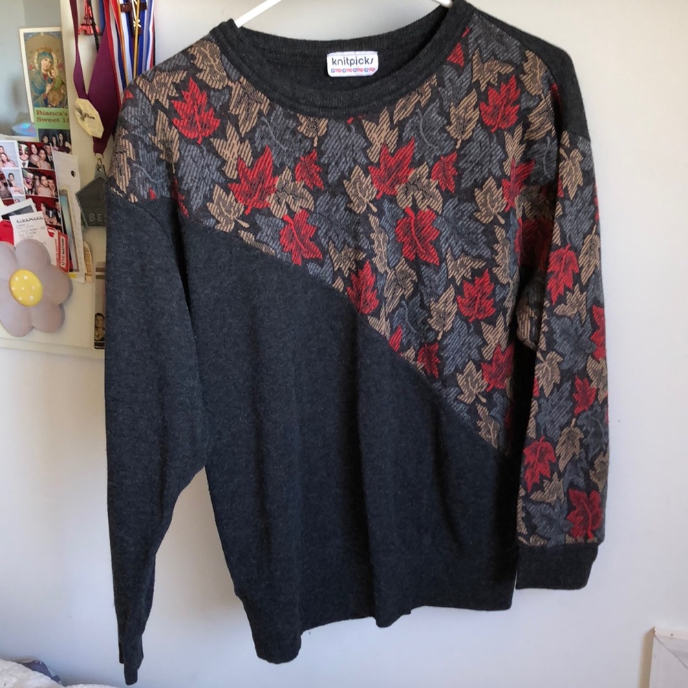 Vintage Assymetrical Autumn Sweater